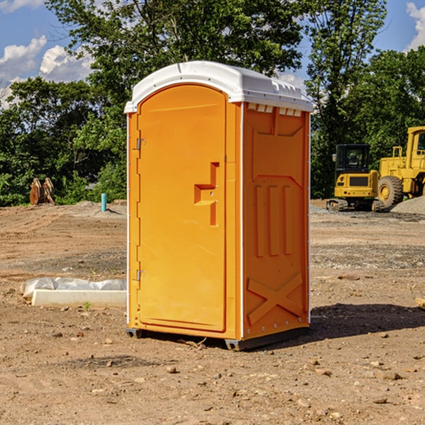 how often are the porta potties cleaned and serviced during a rental period in Jump River WI